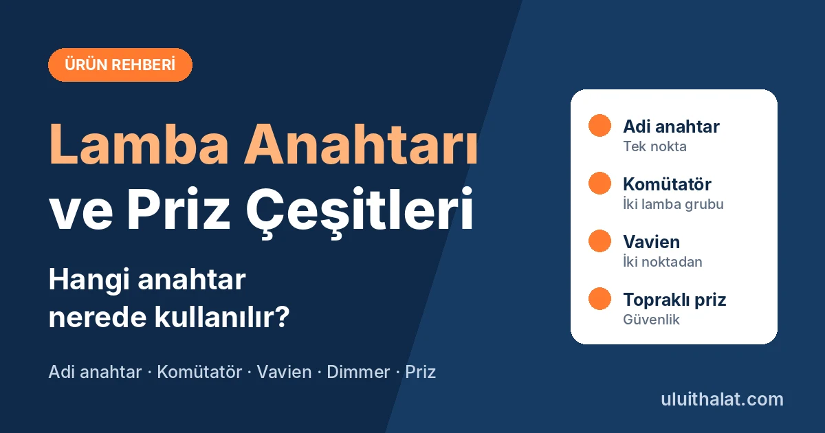 Lamba Anahtarı ve Priz Çeşitleri: Evde Hangi Anahtar Nerede Kullanılır?