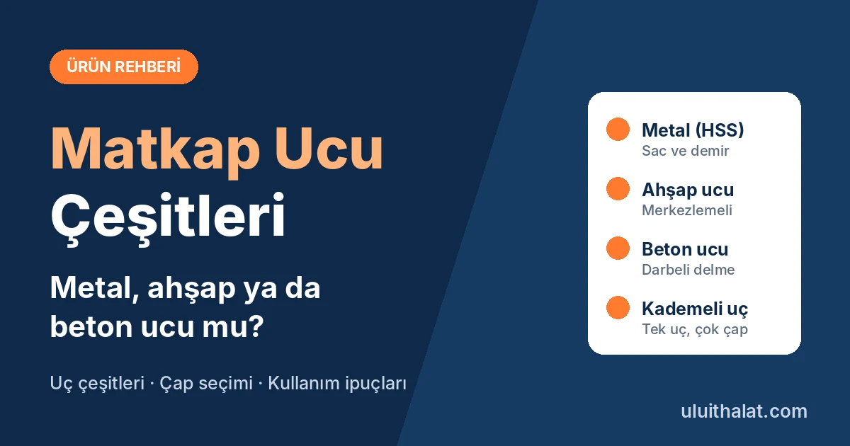 Matkap Ucu Çeşitleri: Metal, Ahşap ve Beton İçin Doğru Uç Nasıl Seçilir?