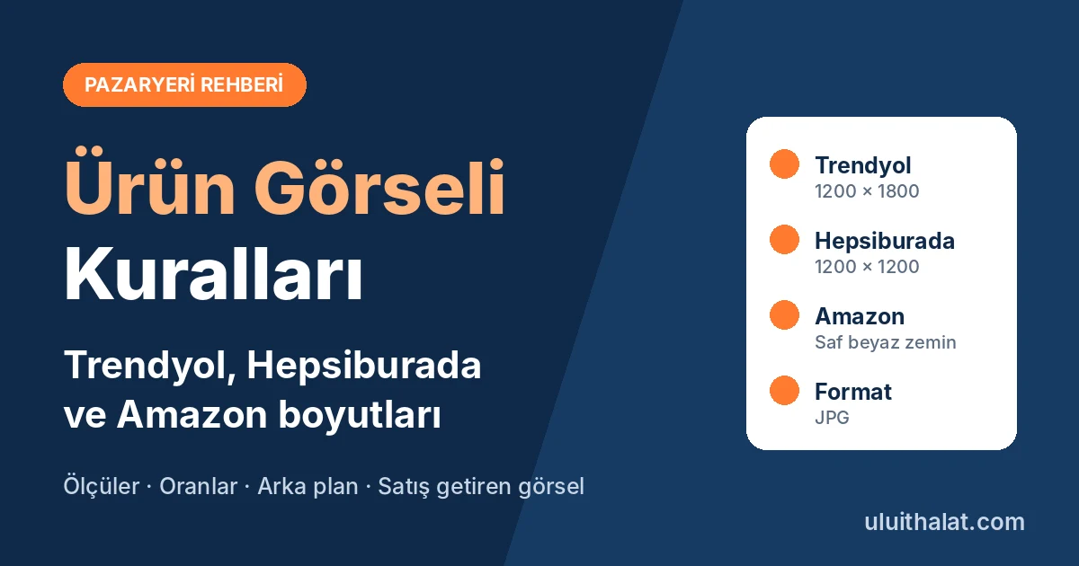 Pazaryeri Ürün Görseli Kuralları: Trendyol, Hepsiburada ve Amazon Görsel Boyutları