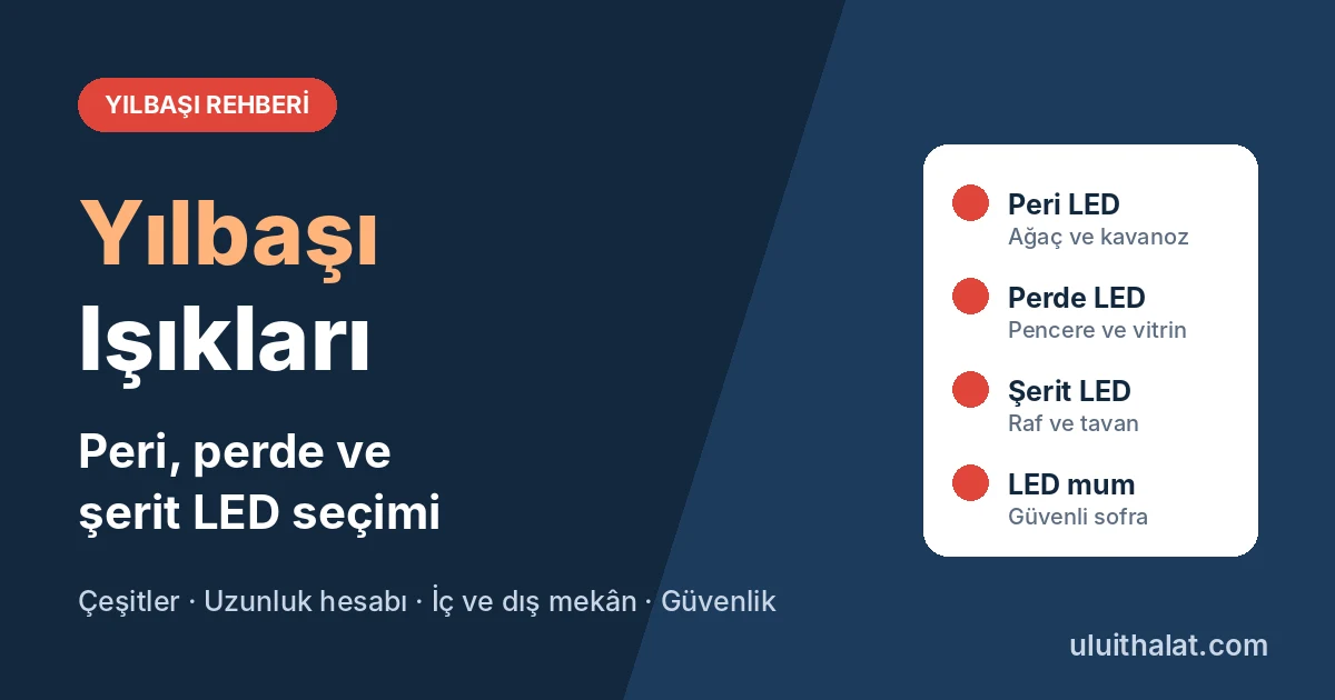 Yılbaşı Işıkları ve LED Dekorasyon: Peri LED, Perde LED ve Şerit LED Seçimi