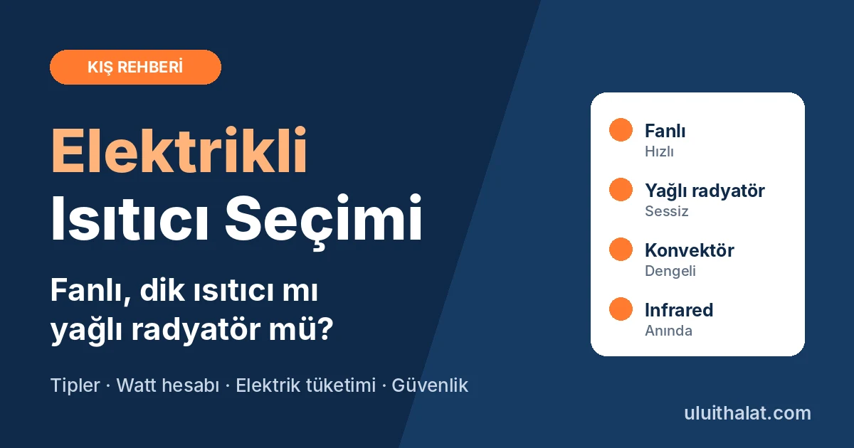 Elektrikli Isıtıcı Seçimi: Fanlı, Dik Isıtıcı mı Yağlı Radyatör mü?
