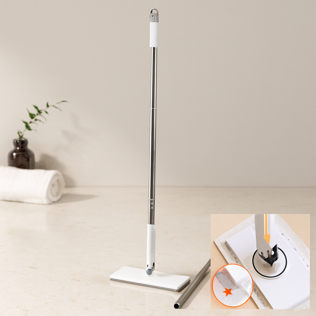 Otomatik Bez Değiştiren Mop 360° Döner Başlık 115 cm Sap
