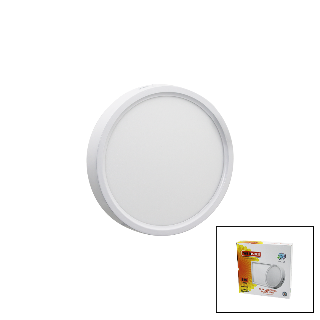 18W 6500K Yuvarlak LED Slim Panel 20.5 cm - 1260 lm