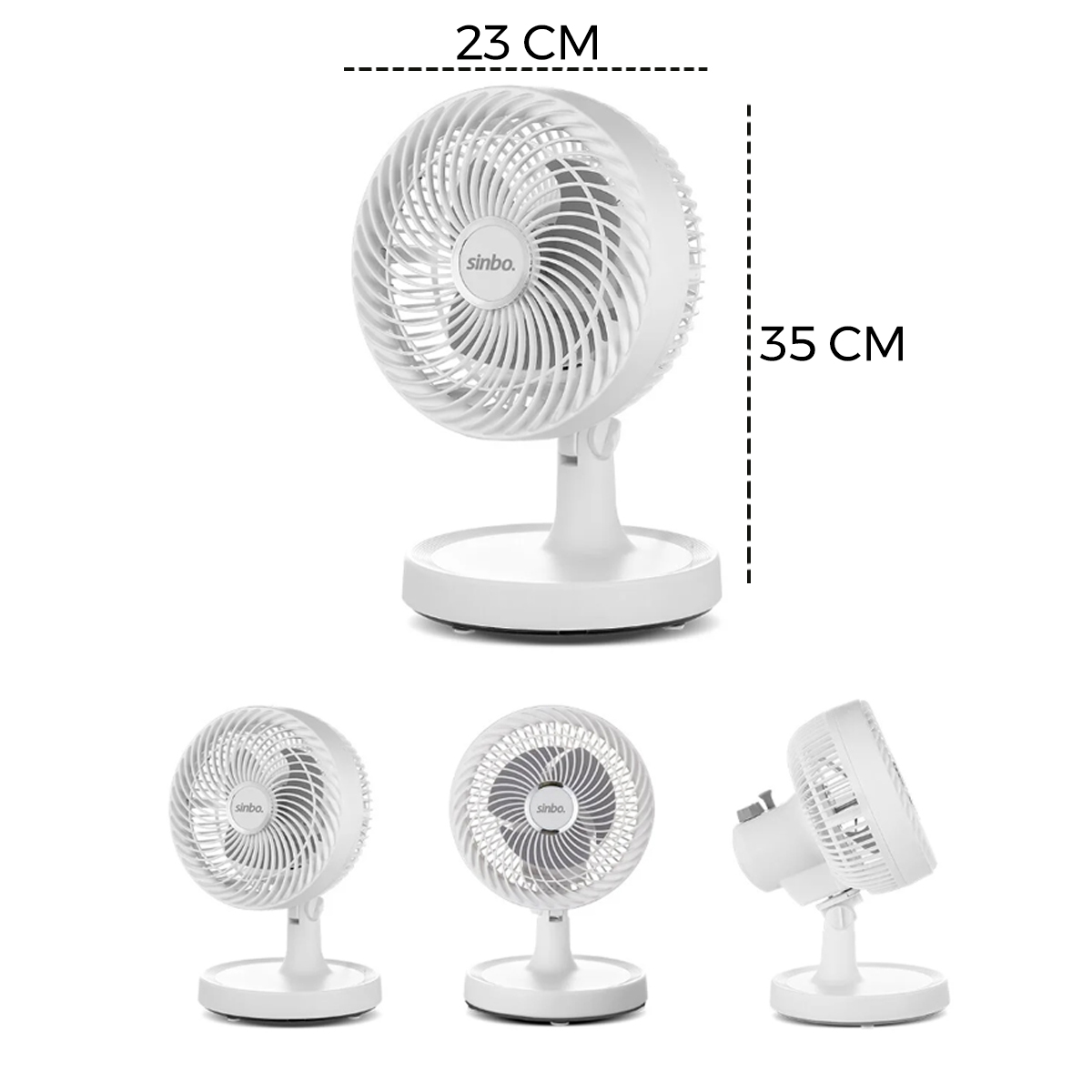 12" Masaüstü Vantilatör - Kompakt Sessiz 2 Kademeli (Ev & Ofis)