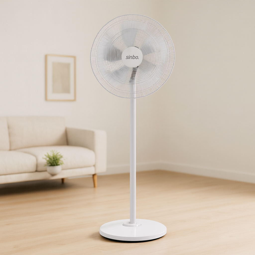 Ayaklı vantilatör 5 kanat 18'' (yaklaşık 45 cm) Sessiz 3 Kademe 140 cm
