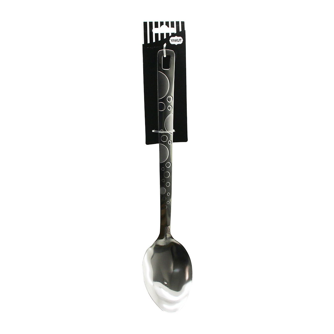Çelik Servis Kaşık 36 cm Desenli