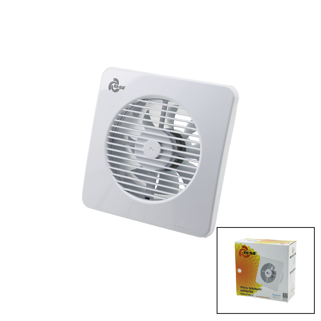 150 mm Plastik Banyo Tuvalet Aspiratörü 20W 320 m3/h