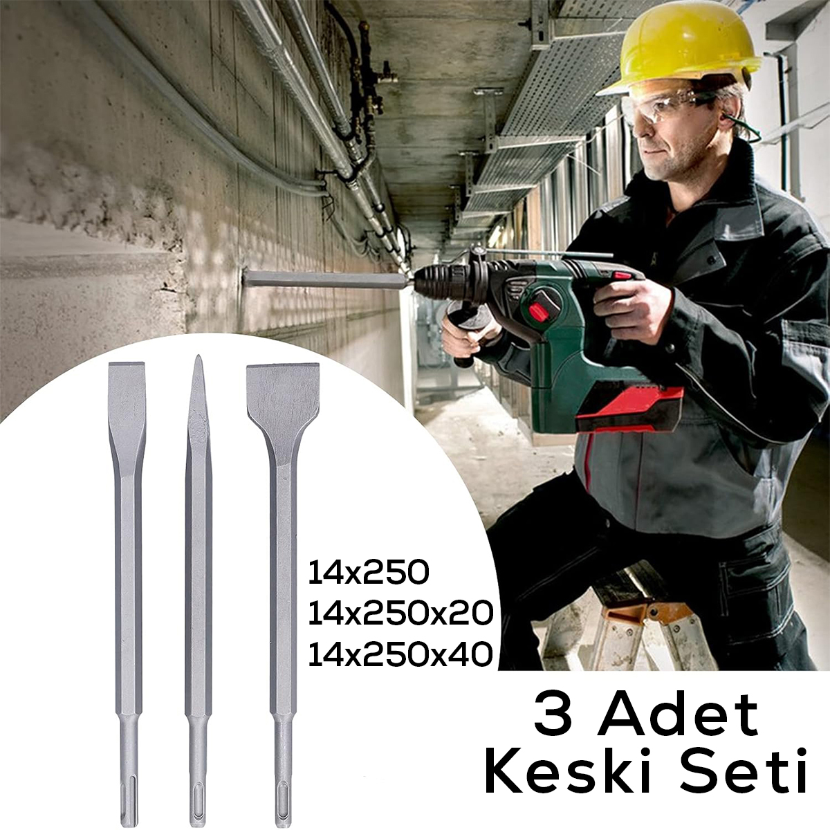 Murç Seti 3'lü 25 cm (Sivri ve Düz)