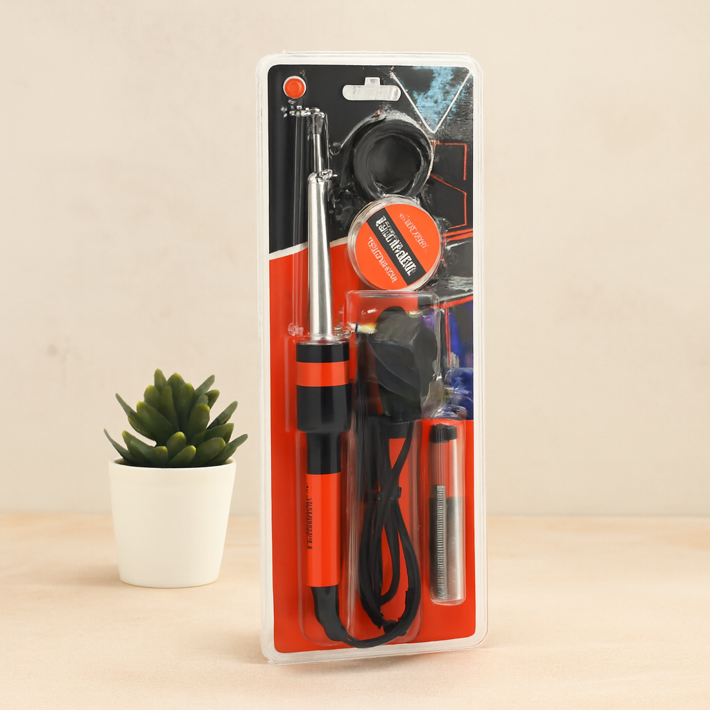 60W Kalem Havya Lehim Seti (Mini Stand, Lehim Pastası, Lehim Teli)
