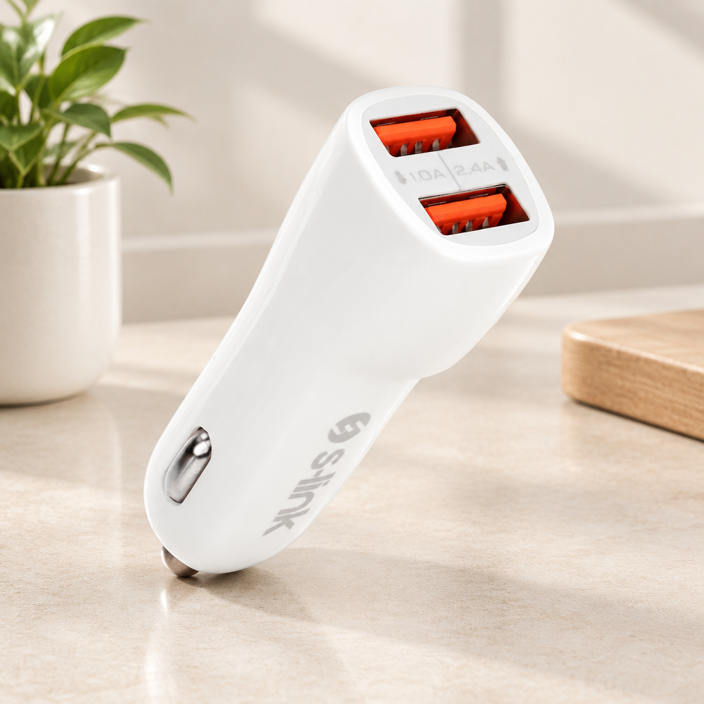 Araç Çakmaklık Çift USB Şarj Başlığı 2.4A