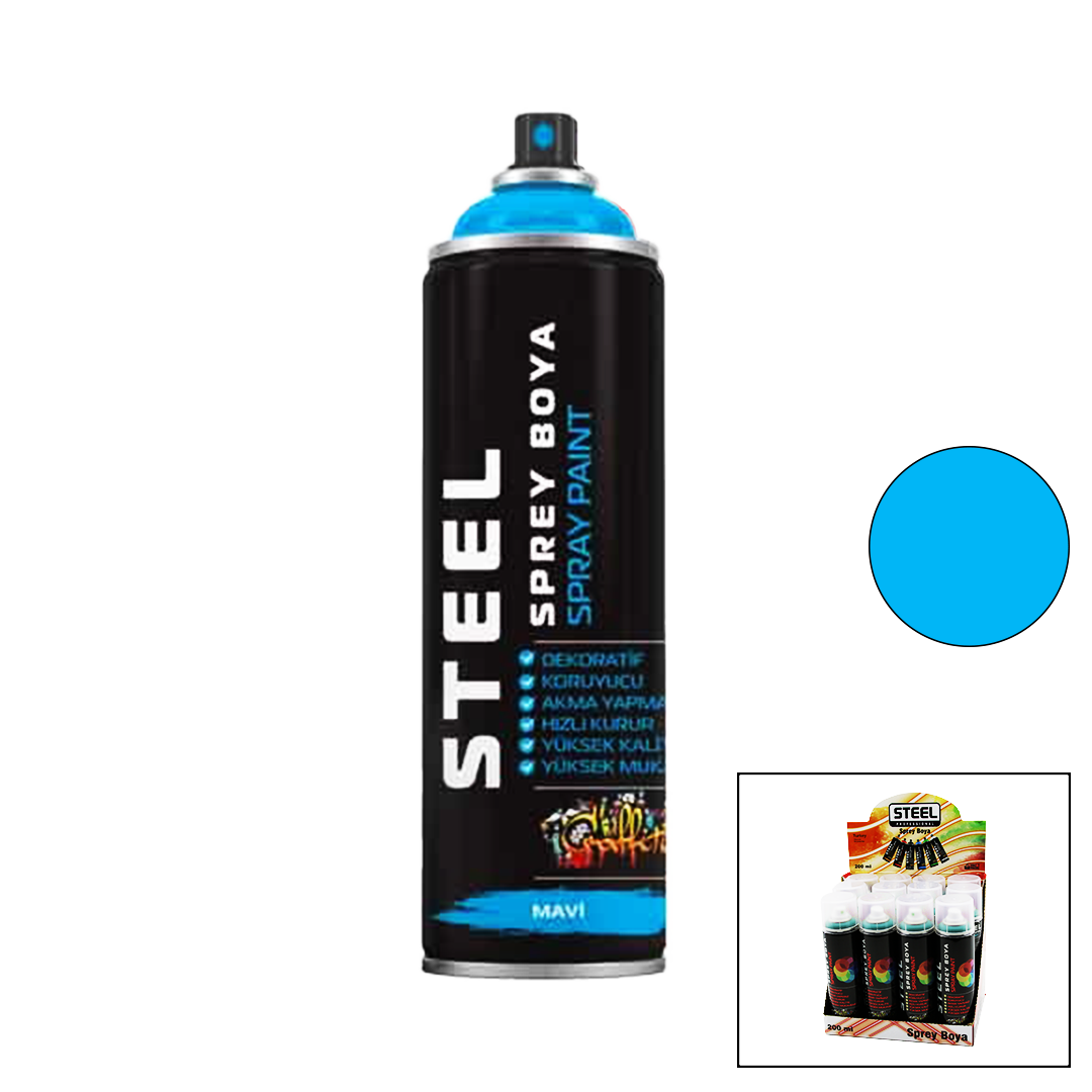 Steel Mavi Sprey Boya 200ML