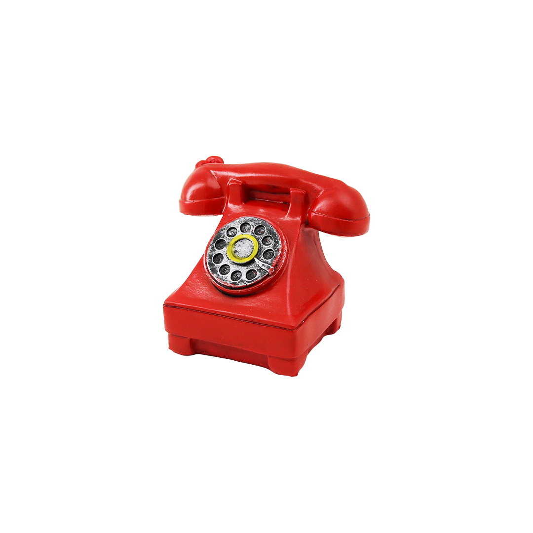 Vintage Ankesörlü Telefon Biblo Reçine 12x7.5 cm
