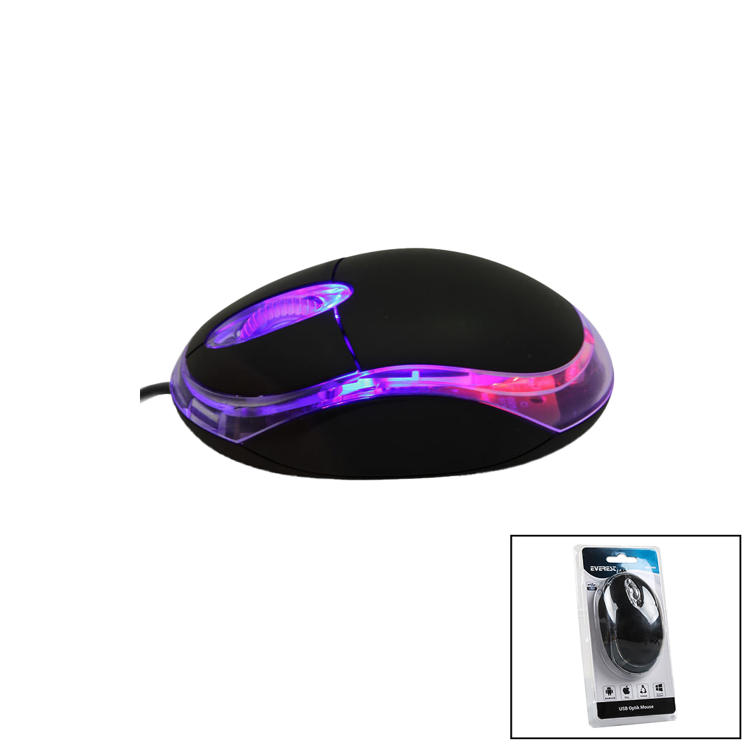 Kablolu Optik Mouse 1200 DPI Siyah (USB, 110 cm)