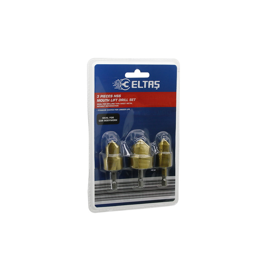Plastik Boru ve Sac Metal Delme Bits Uç Seti 3'lü (15-19-24 mm)