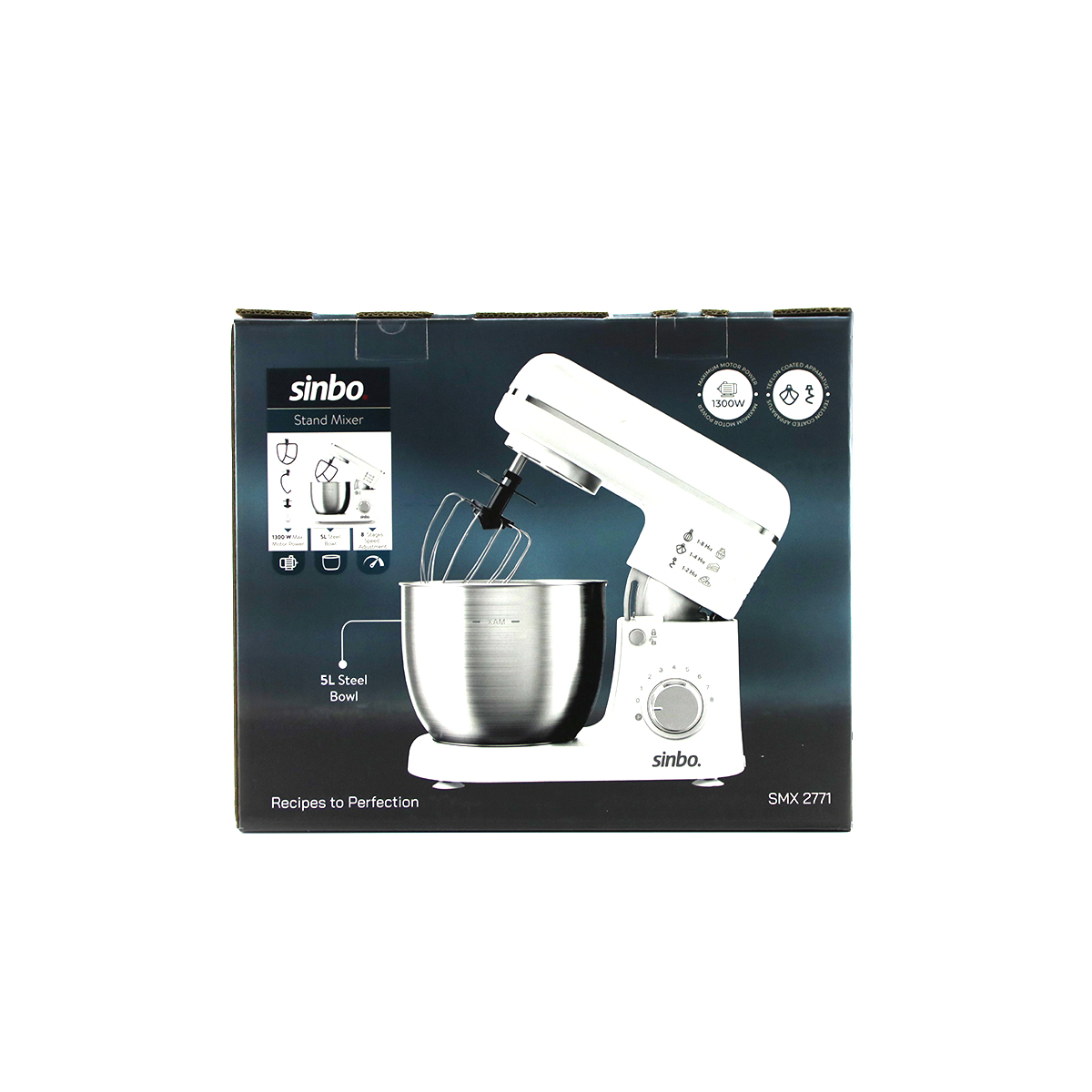 Standlı Mikser 5L 1300W 8 Kademe - Hamur Yoğurucu & Çırpıcı