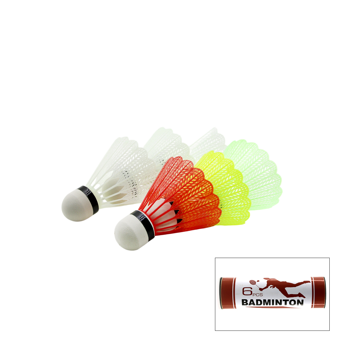 Renkli Badminton Topu 6'lı Paket