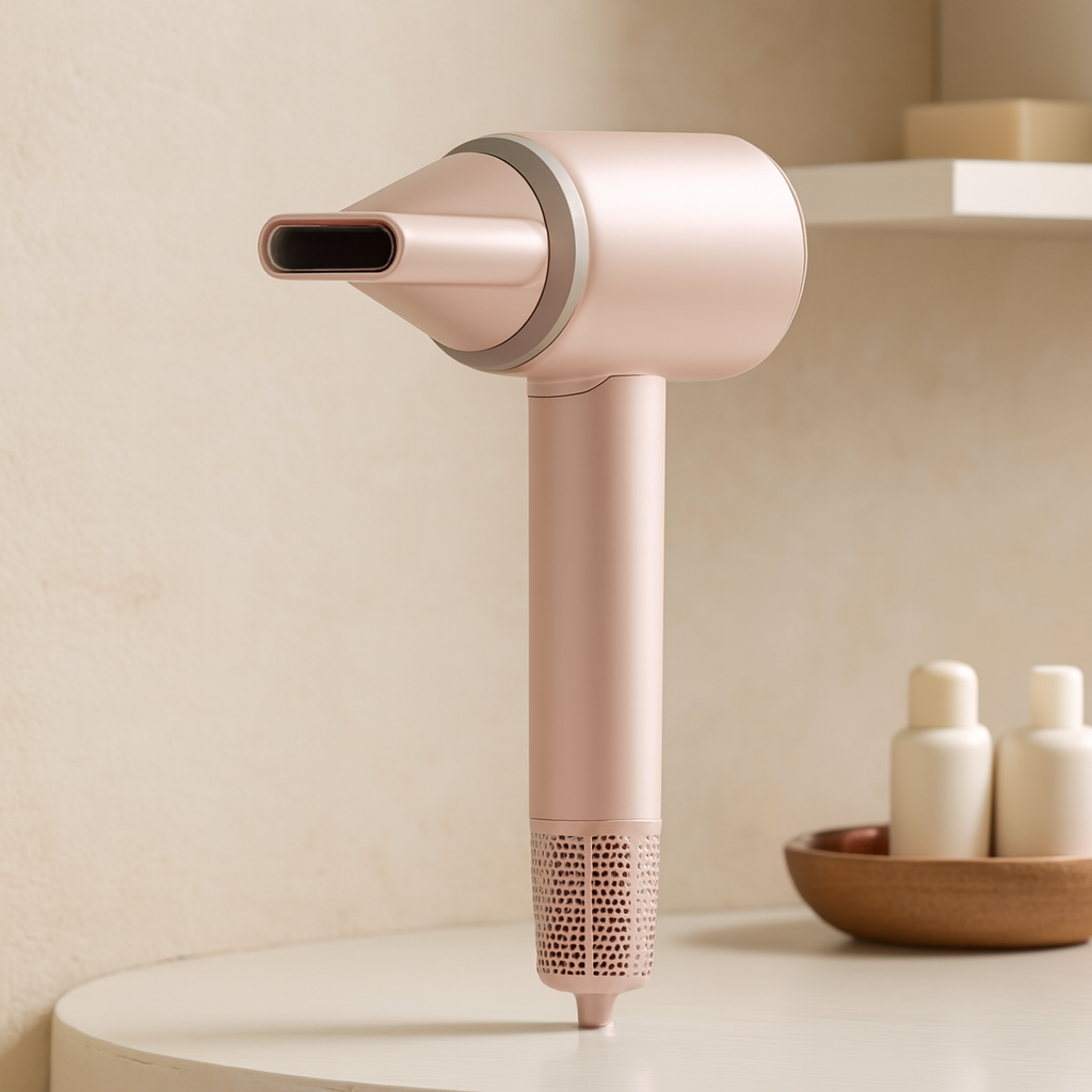 Saç Kurutma Makinesi 1500W BLDC Turbo Şekillendirici Pembe Seramik Izgaralı Soğuk Hava Fonksiyonlu