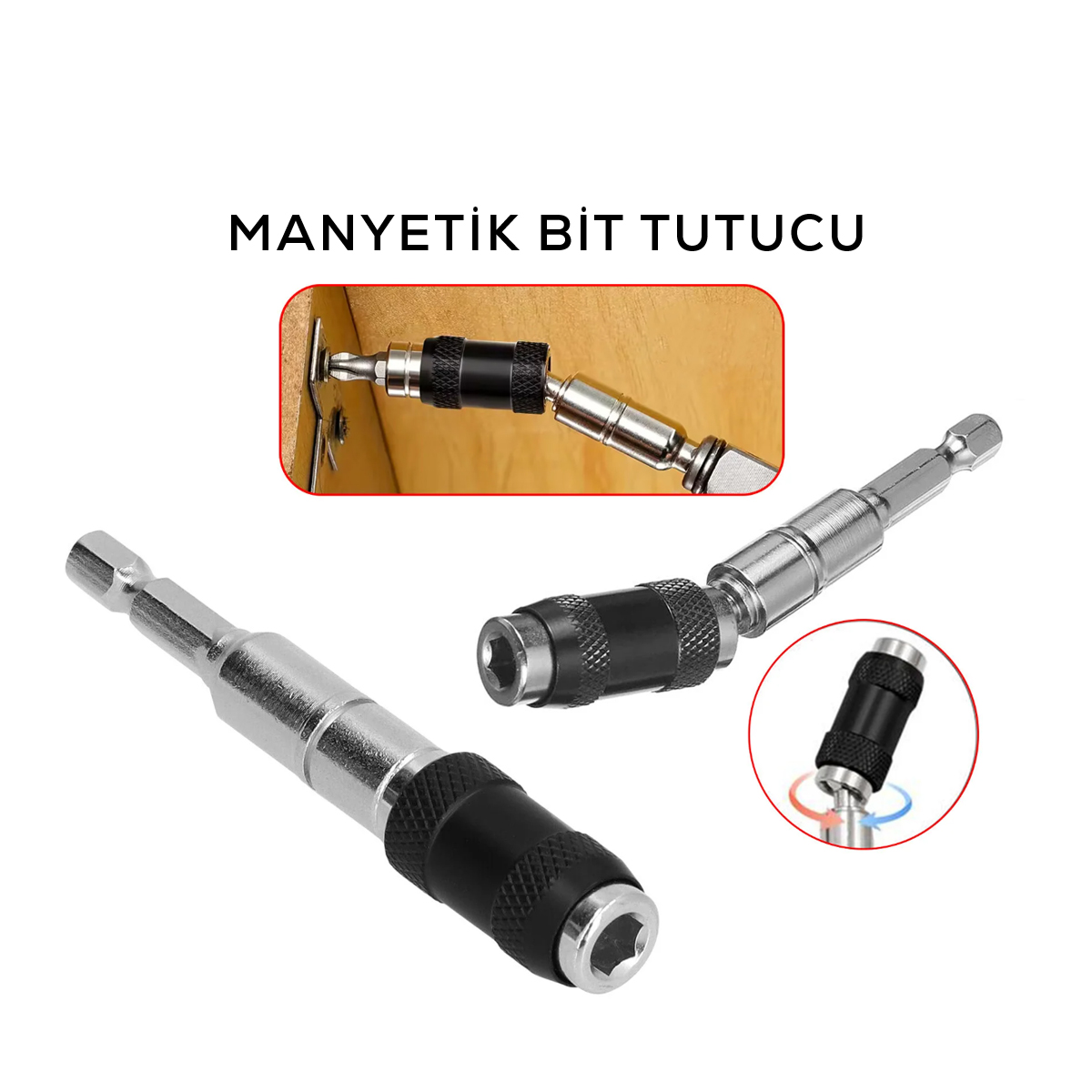 1/4 Mafsallı Manyetik Bits Tutucu (0-20°)