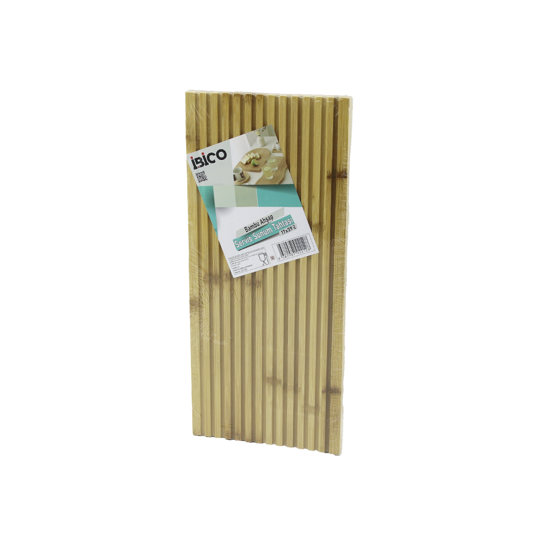 Bambu Servis Sunum Tahtası 17x39x1.5 cm - Çift Taraflı Düz & Klı