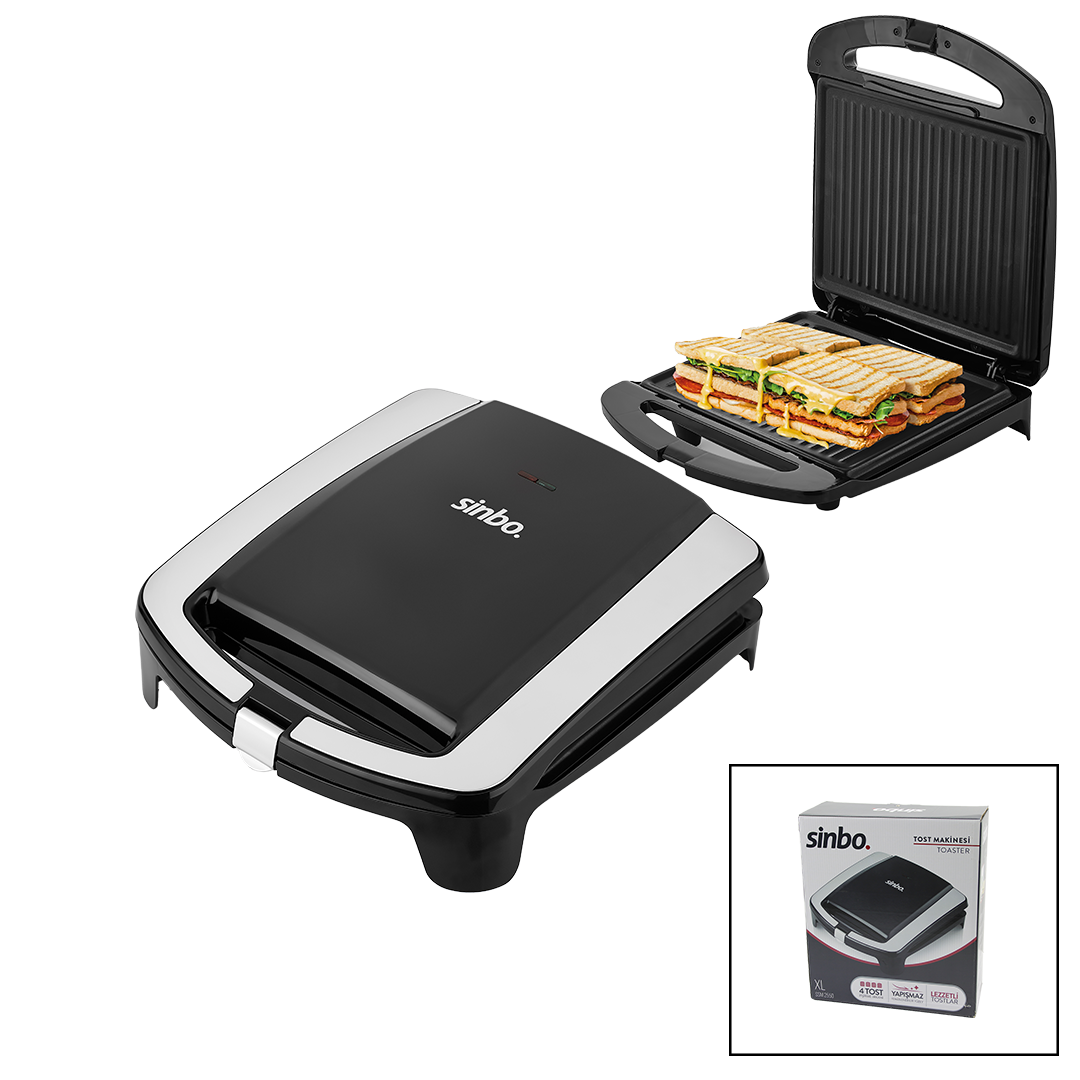 Elektrikli Tost Makinesi 4 Dilim 1500W XL Yapışmaz