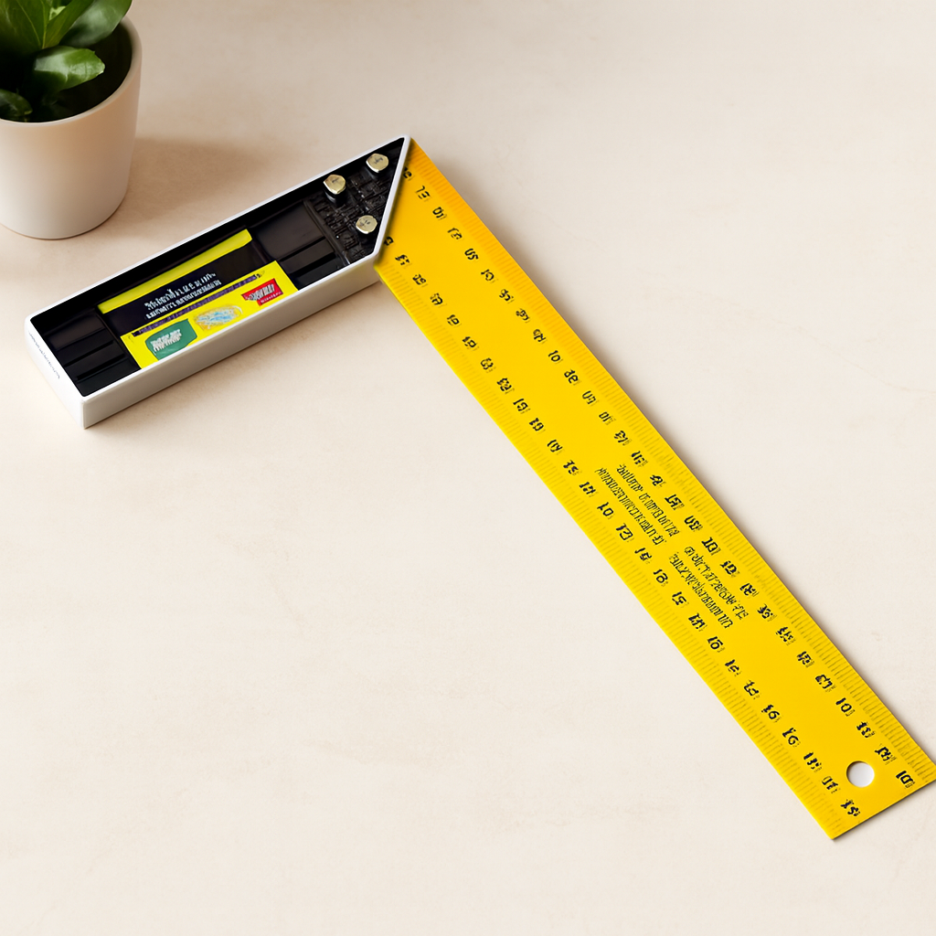 40 cm Metal Masa Gönyesi - Sarı
