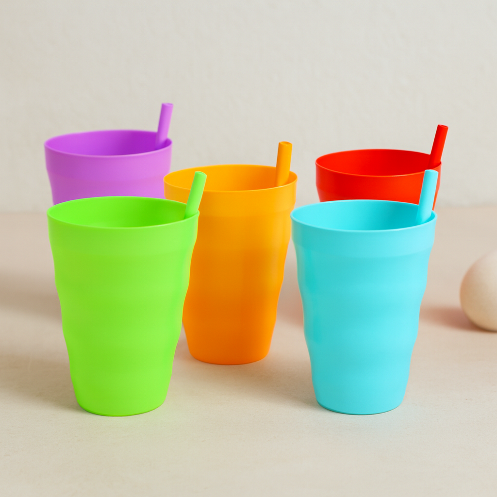 Pipetli Plastik Bardak