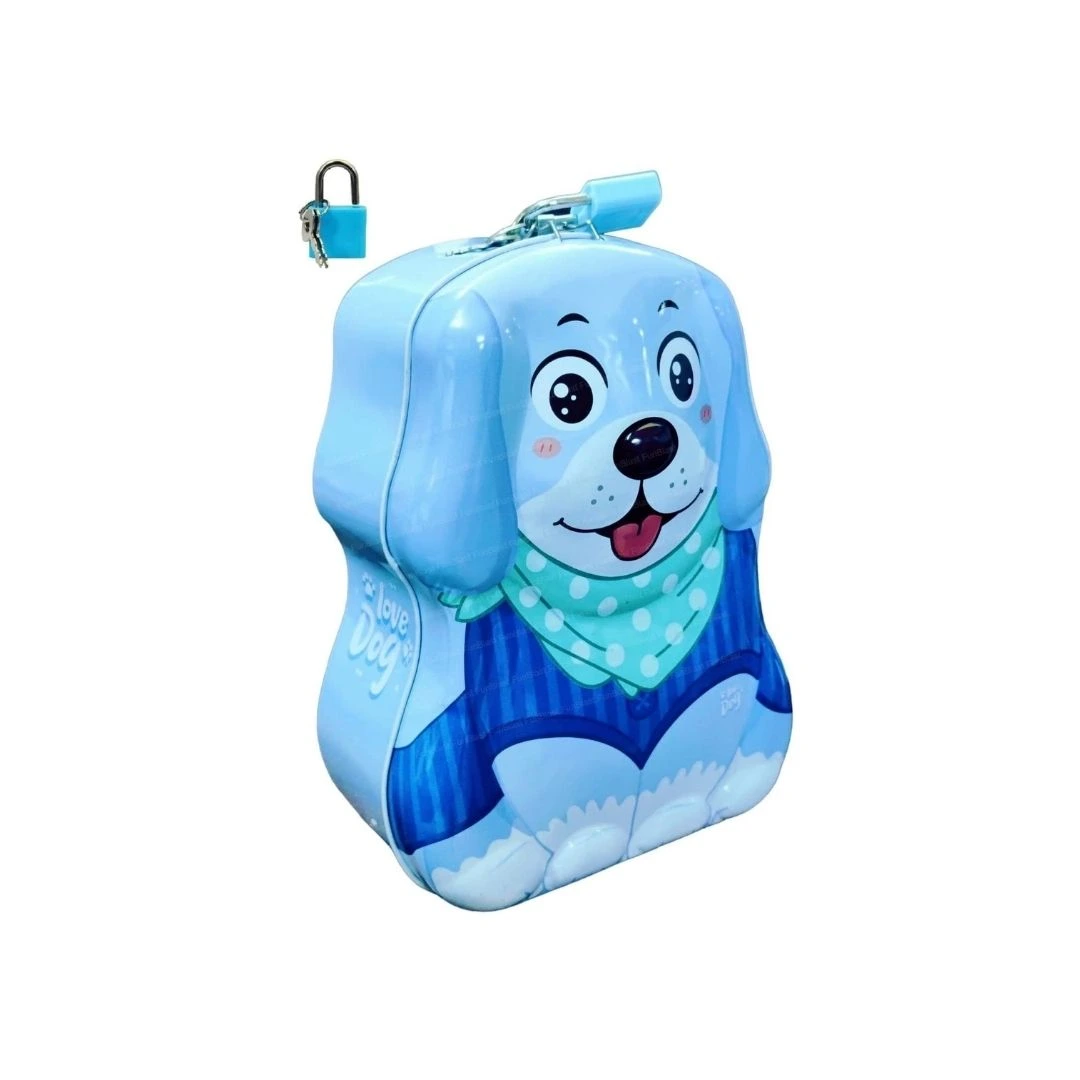 Büyük Metal Kilitli Köpek Kumbara