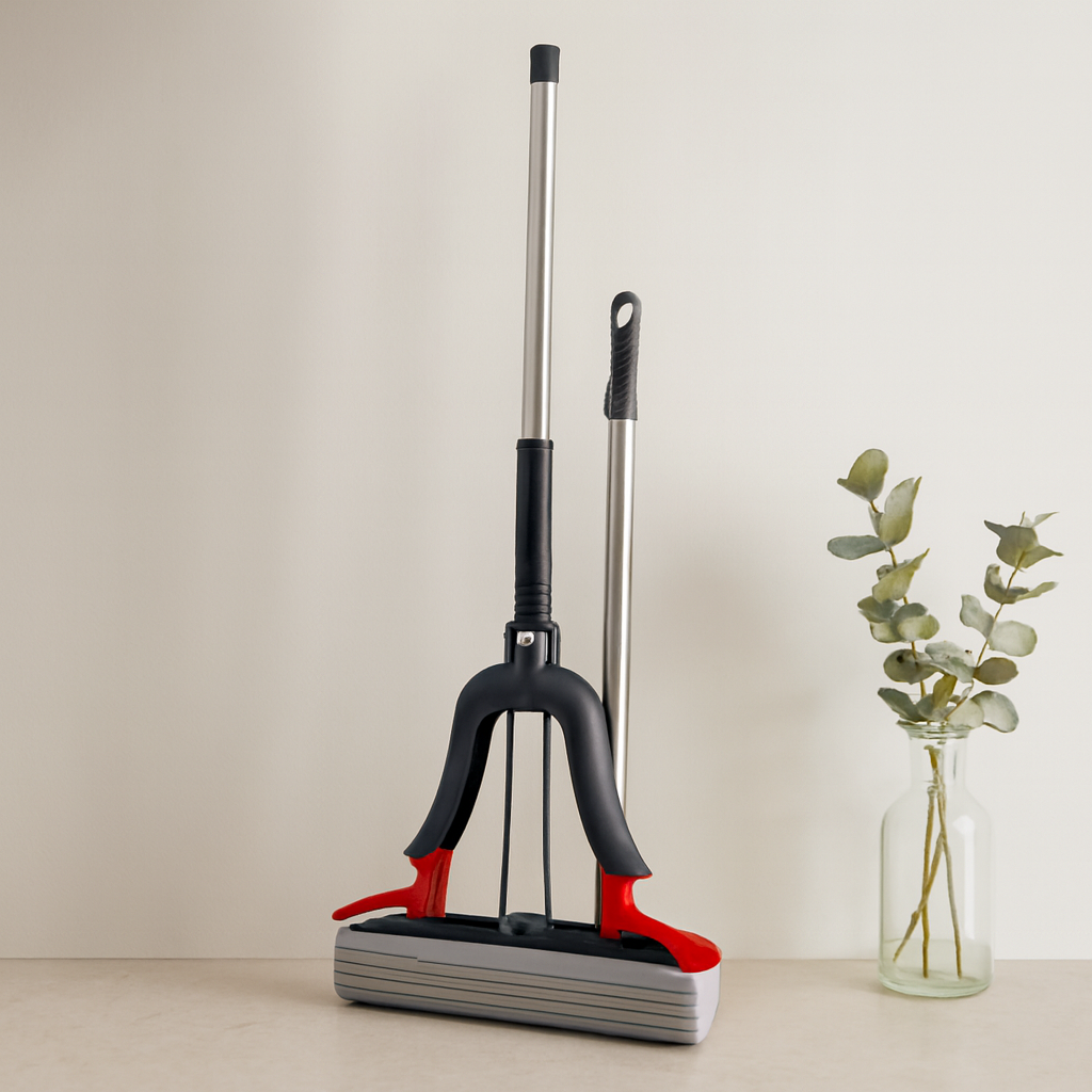 Kendinden Sıkmalı PVA Sünger Mop - Krom Sap 100 cm