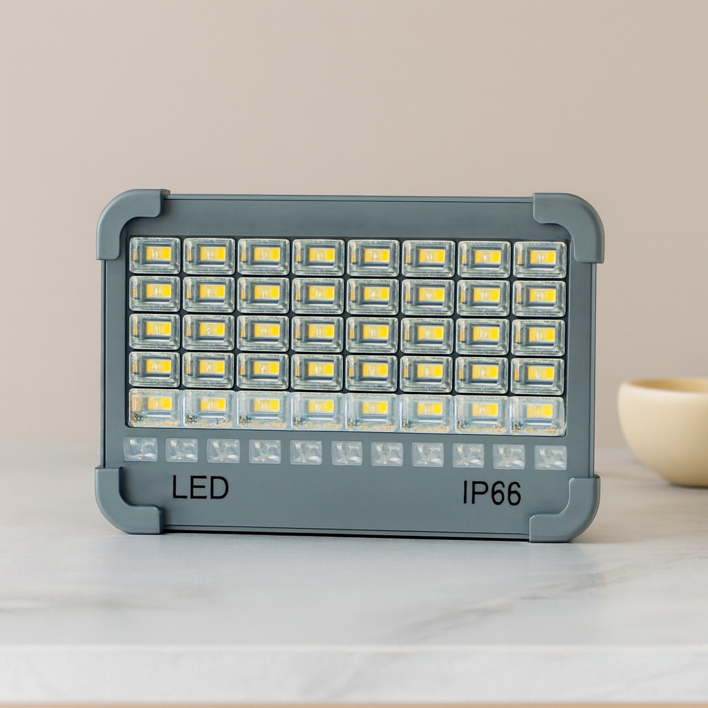 Güneş Enerjili LED Projektör Powerbank IP66 – Kamp & Dış Mekan (Çakarlı)