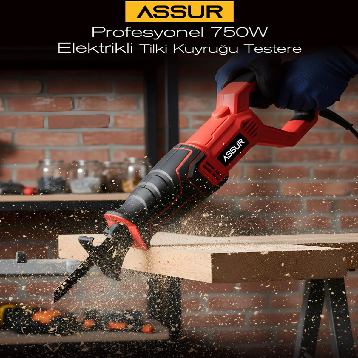 ASR-616 Elektrikli Testere 230V 0-2800 RPM Kırmızı