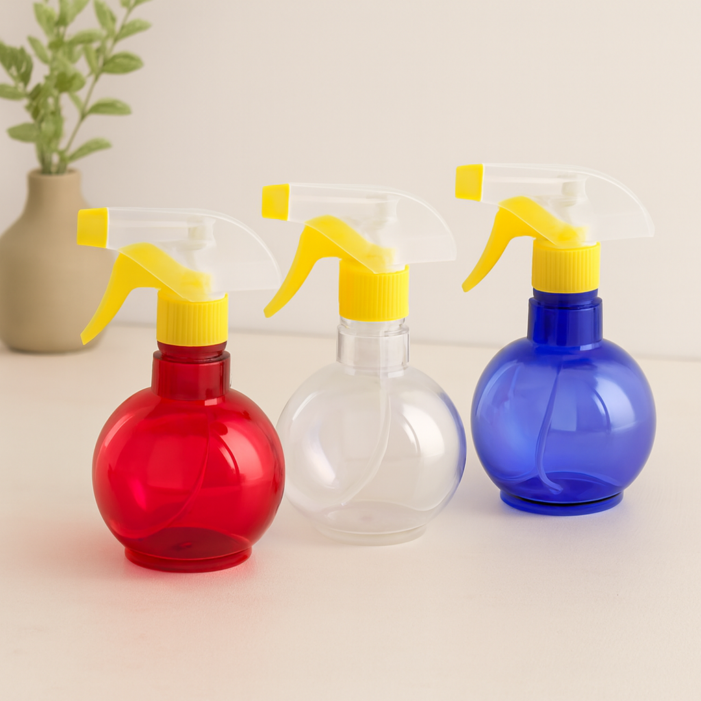 350 ml Plastik Sprey Şişe (Şeffaf Renkli) - 100'lü