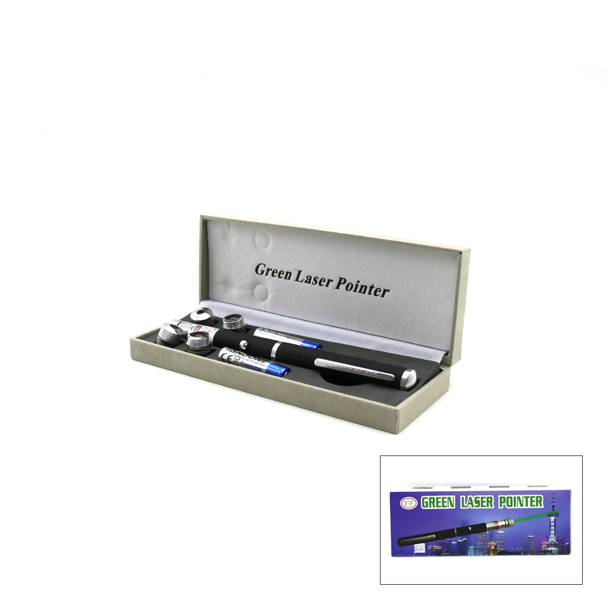 Yeşil Lazer Pointer Şarjlı Metal Kasa