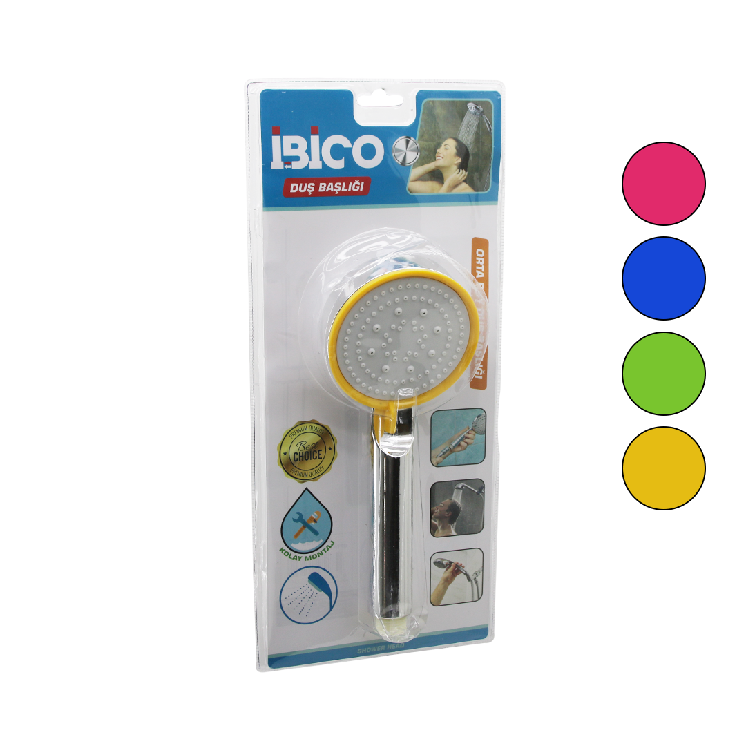Orta Boy Kademeli Duş Başlığı 8.7 cm - Krom Gövde, Vakumlu
