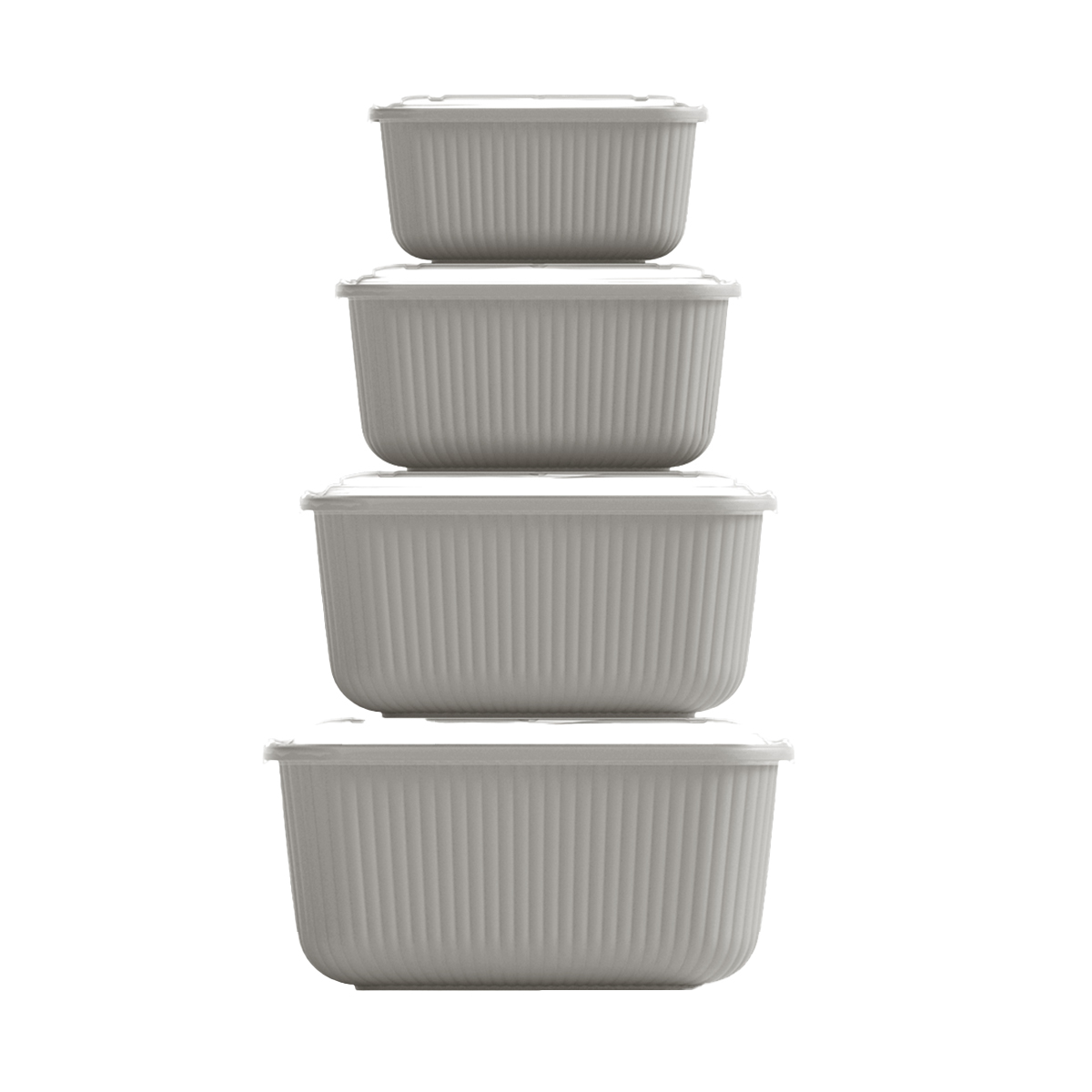 Sızdırmaz Dikdörtgen Saklama Kabı Seti (600/1100/1800/3000 ml)