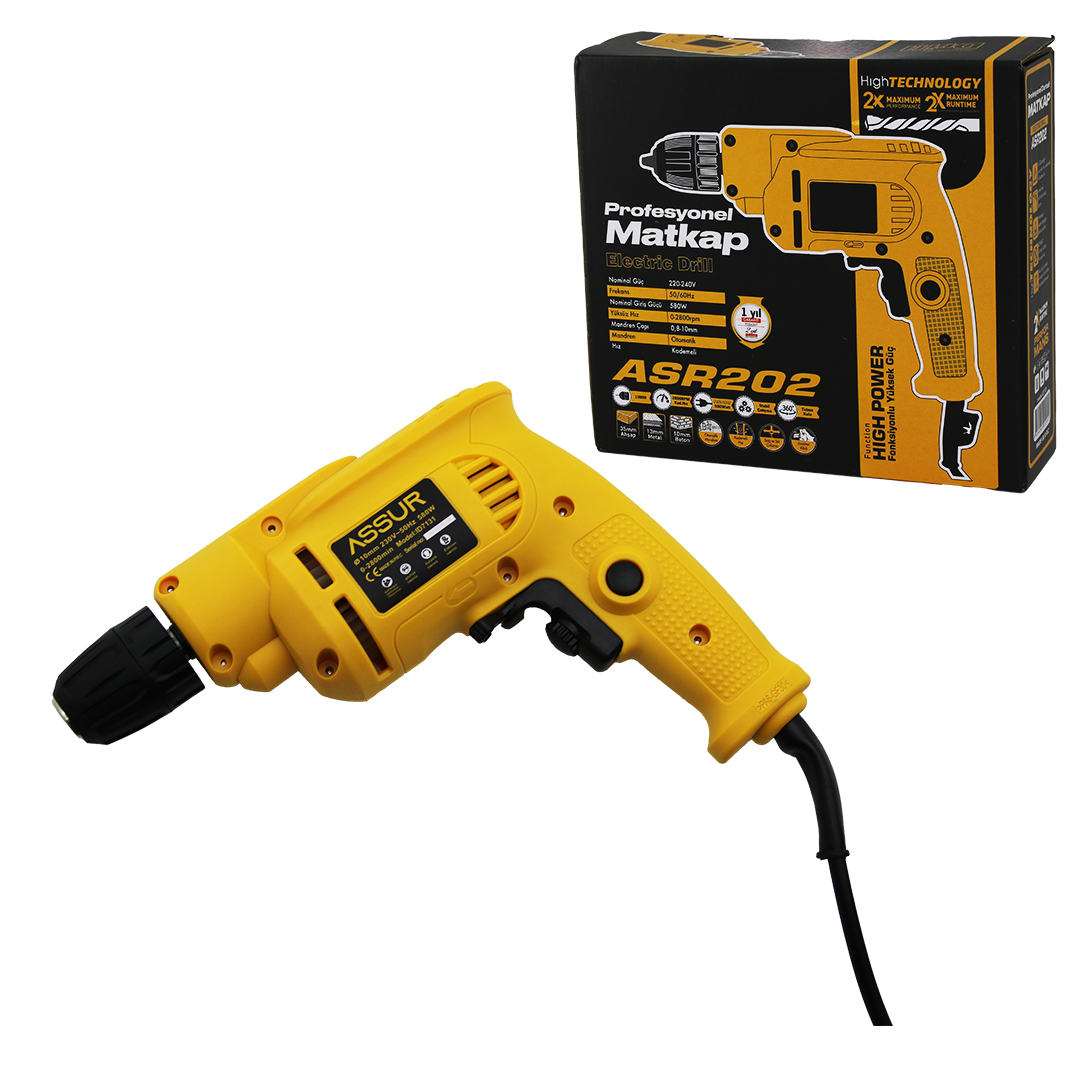 Profesyonel Elektrikli Matkap Vidalama 580W 0.8-10mm