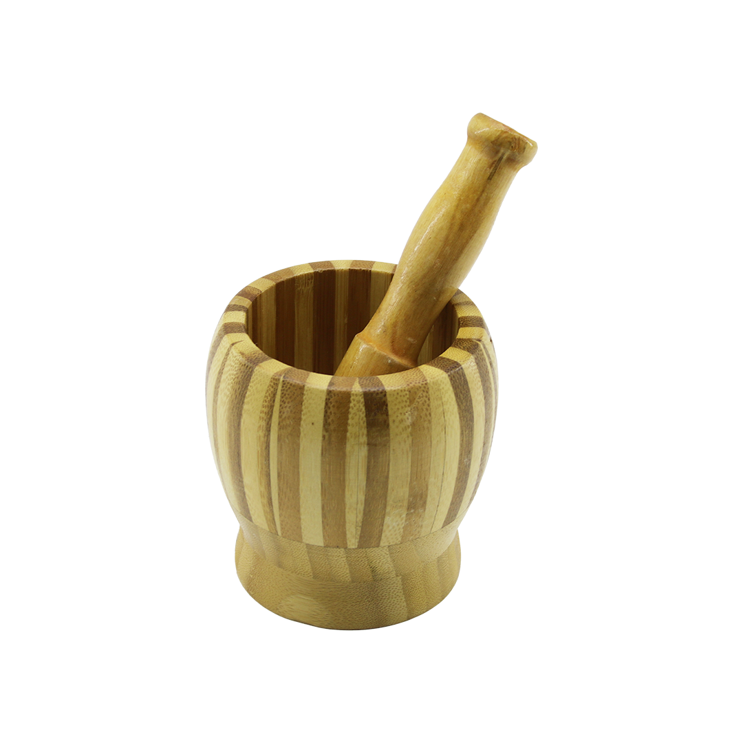 Bambu Ahşap Havan (Sarımsak Dövecek) 9.5x6.6x10.5 cm