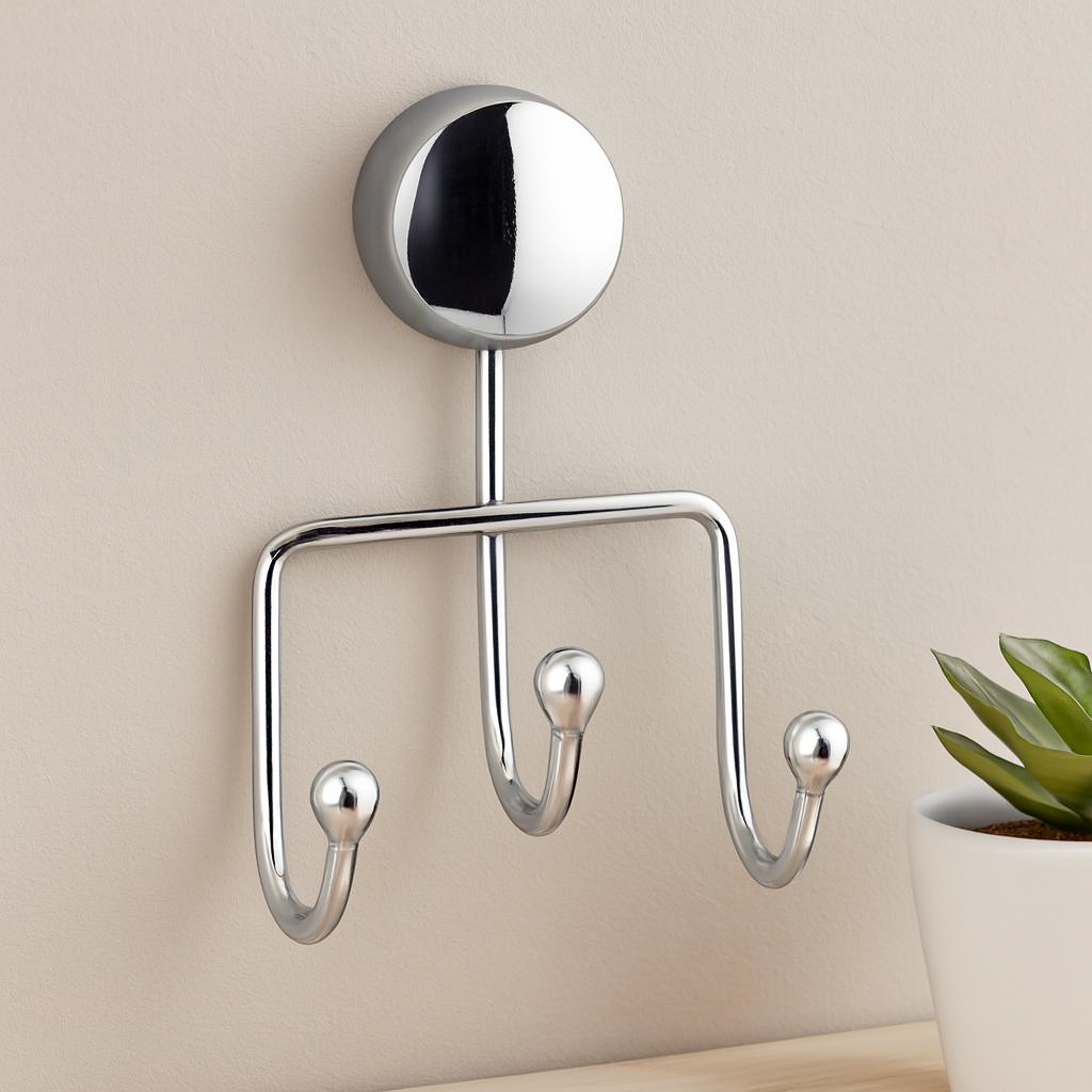 3'lü Krom Banyo Askısı