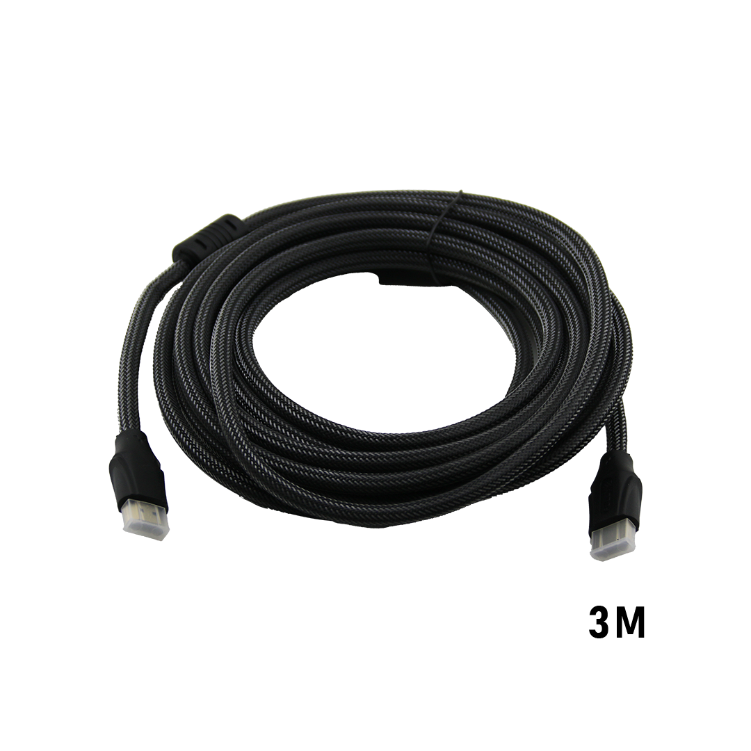 3 Metre Örgülü HDMI v1.4 Kablo