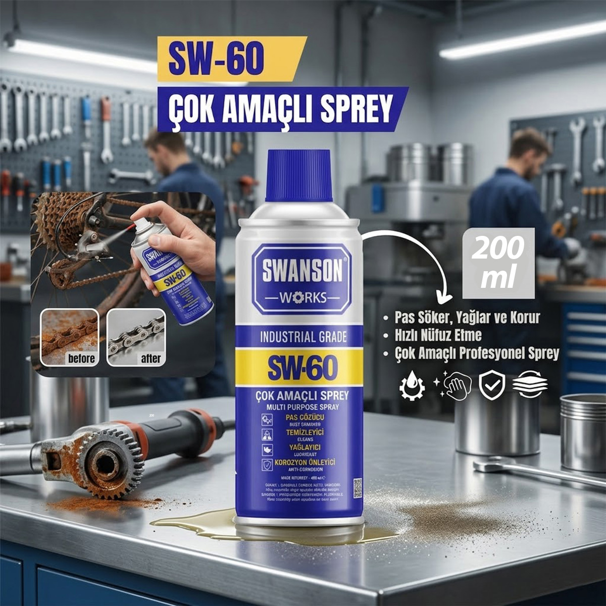 Çok Amaçlı Yağlayıcı Sprey 200ML
