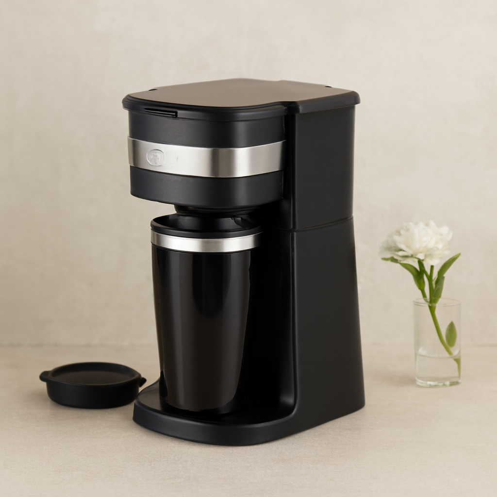 Filtre Kahve Makinesi 700W 400ml Portatif Çelik Bardak