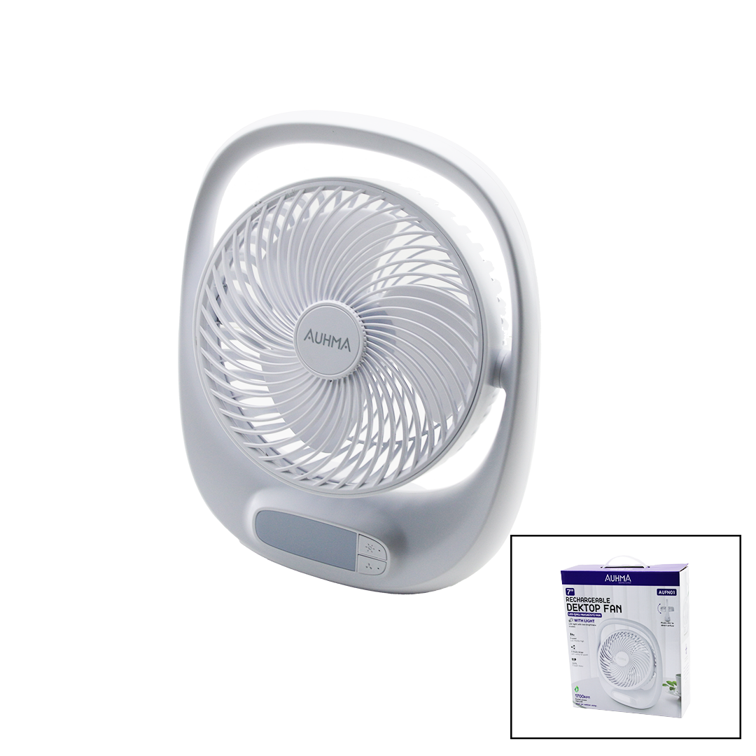 USB Masaüstü Fan 20 cm 3 Kademe Işıklı
