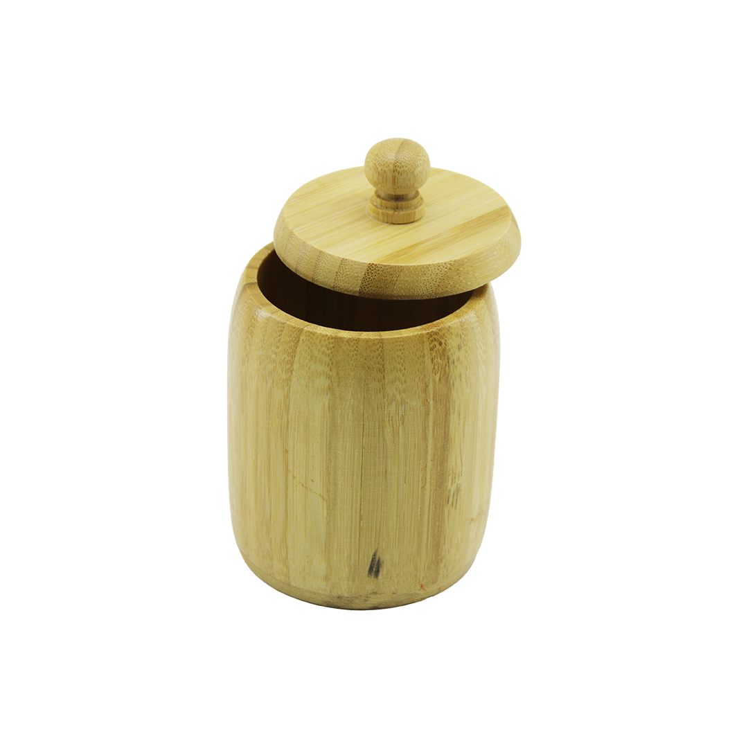 Kapaklı Ahşap Bambu Şekerlik 7.5 x 8.5 cm