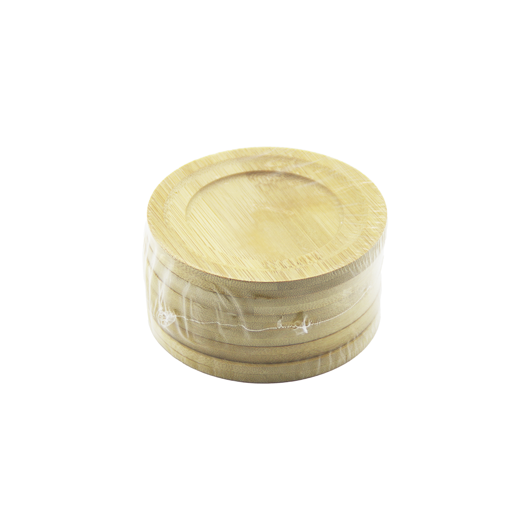 Bambu Ahşap Çay Tabağı 6'lı - 9.7 cm