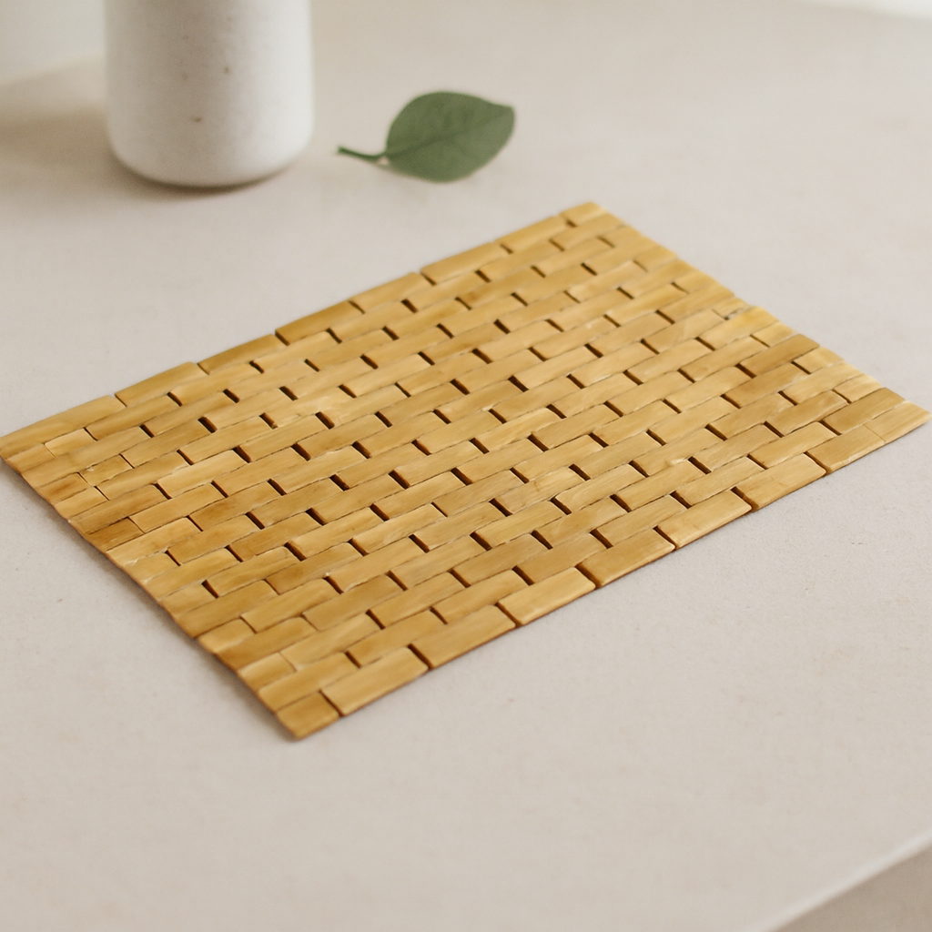 Bambu Ahşap Kaymaz Banyo Paspası 42x62 cm