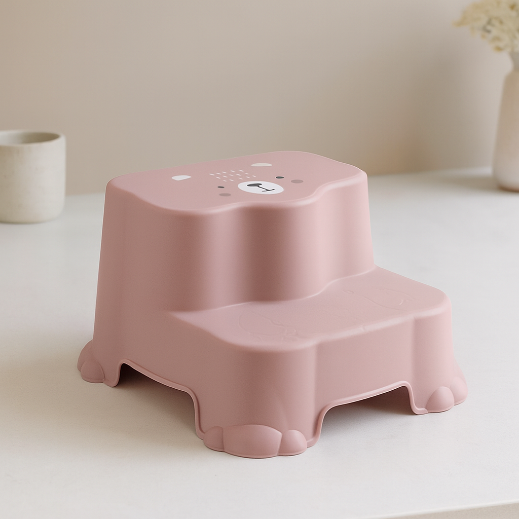 Pembe Desenli Katlı Çocuk Basamağı