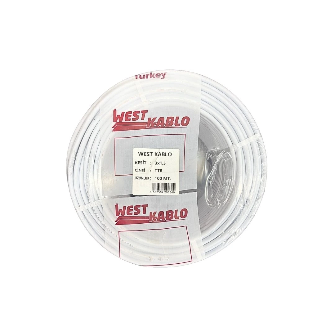 3x1,5 mm Ttr Elektrik Kablosu 100 Metre