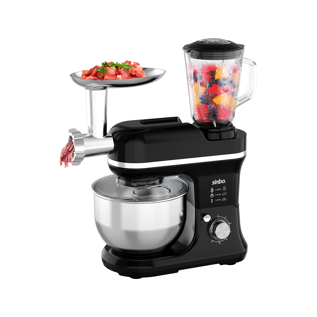 Standlı Mikser ve Blender Seti 3-in-1 (1500W, 4.5L Hazne, 1.5L Blender, Kıyma Aparatı)