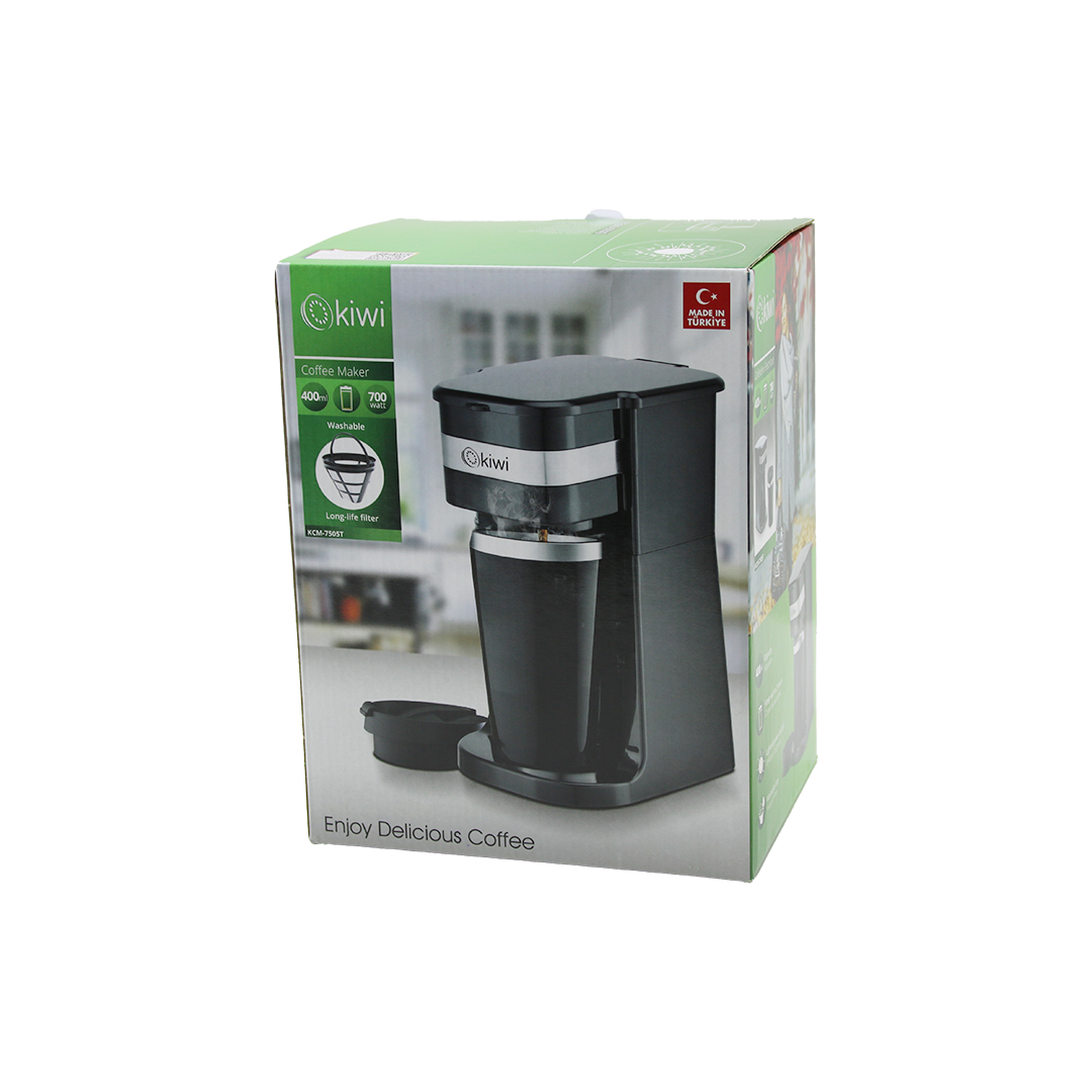 Filtre Kahve Makinesi 700W 400ml Portatif Çelik Bardak