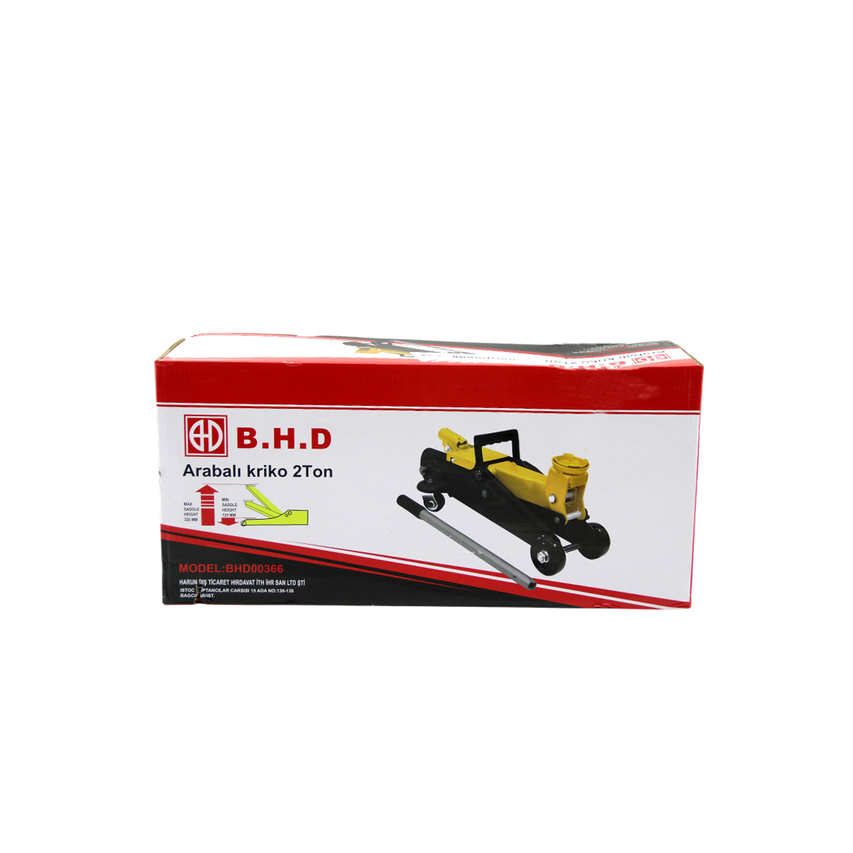 2 Ton Tekerlekli Timsah Kriko 125-300 mm