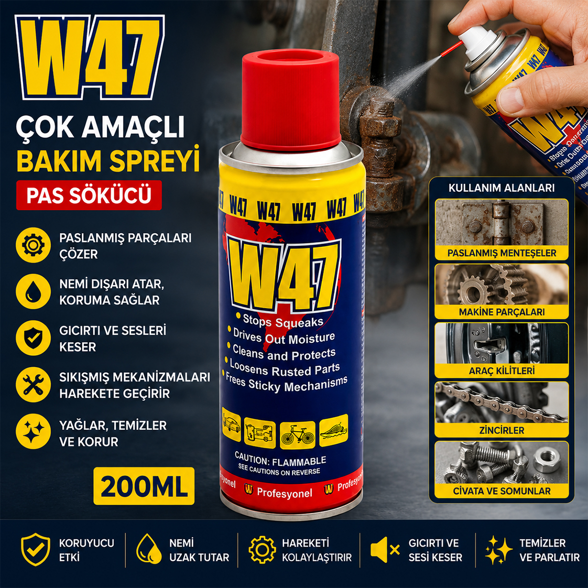 Çok Amaçlı Bakım Spreyi - Pas Sökücü
